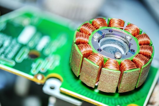Kupferspule des Stators eines bürstenlosen Motors